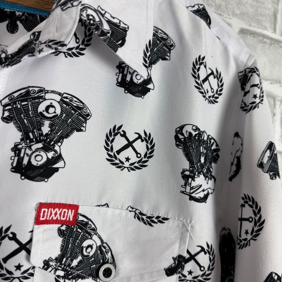 Dixxon Flannel Co Form and Function Engine AOP D-Lite Button Up Shirt Mens LARGE - Picture 3 of 8